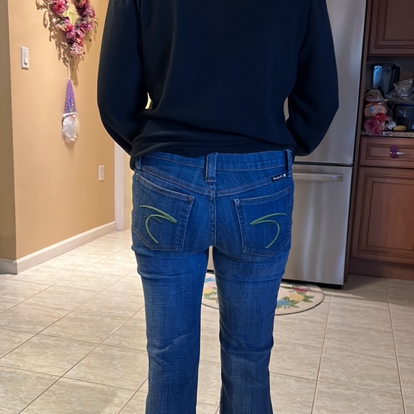Frankie B Jeans with Green symbols on Back Pockets - Picture 8 of 13